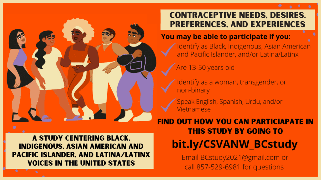 Exploring the contraceptive needs, desires, preferences, and experiences of Black, Indigenous, Asian American and Pacific Islander, and Latina/Latinx people in the United States